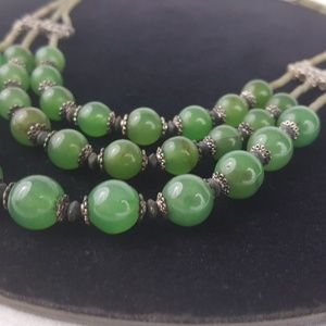Natural Polished Jade Stone Layered Necklace
